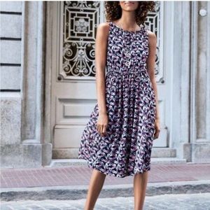 New Boden Maria lightweight chiffon sleeveless midi dress 6P